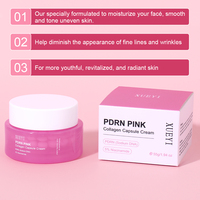 Crema Facial OEM PDRN en Cápsulas Rosas con ADN de Sodio, Niacinamida, Colágeno Hidrolizado, Aguacate y Manzanilla para Calmar e Iluminar la Piel