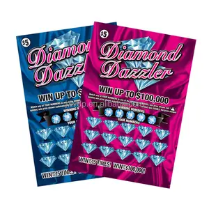 Earn Money Gambling Game Personalised Scratch Off Tickets Lottery Scratch Card