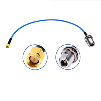 Fourniture d'usine prise mâle IP68 SMA vers N prise de cloison femelle RF Coaxial RG405 SS405 RG402 SS402 .141 086 Assemblage de câble en queue de cochon