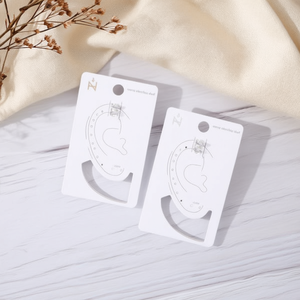 Orecchini a Clip a Forma di W in Acciaio Inossidabile, Confezione Singola, Orecchini alla Moda Senza Foro - Product Image 3