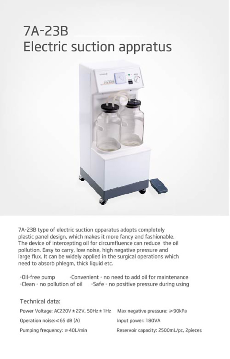 Yuwell aparato de succión de esputo eléctrico para garganta oral aparato médico Yuwell