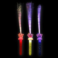Bâton lumineux LED clignotant coloré en forme d'éléphant avec fibre optique pour carnaval, concert, fête d'anniversaire