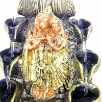 Offre Spéciale ornements de table cascade Zen fontaine Hindu bouddha Statue résine artisanat décoration de la maison fontaine d'eau intérieure