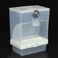 Nouveautés Qbellpet : Cage à graines suspendue en plastique acrylique pour perruches, mangeoire automatique pour oiseaux, mangeoire pour perroquets, accessoires pour ara avec support