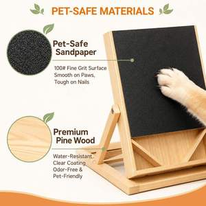 Poste rascador para perros con ángulo ajustable, arena fina, resistente al desgaste y a los arañazos, adecuado para Corgis y perros pequeños. - Product Image 3