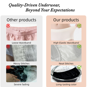 Calzoncillos Tipo Boyshort de Algodón <span class=keywords><strong>Anti</strong></span>-<span class=keywords><strong>rozaduras</strong></span> para Piel Sensible, Ropa Interior Suave y Transpirable con Personalización de Bajo Pedido Mínimo - Product Image 4