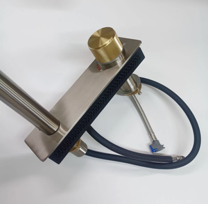 Robinet de cuisine à deux trous, cascade extractible, pour le lavage des légumes, eau chaude et froide, noyau en cuivre intégral - Product Image 6