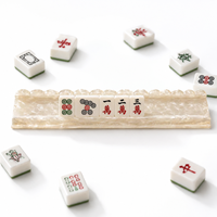 Empujadores Magnéticos de Lujo para Mahjong con Diseño Festoneado Americano, Tablero de Acrílico con Efecto Nácar para Juego, Personalización para Mesa de Mahjong