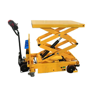 Con rodillos, carro de aleación de aluminio manual, elevador de carga pequeño hidráulico, Manual mesa elevadora, transporte - Product Image 3