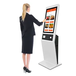 Fast Food/55-Zoll-Touch-Kiosk-Zahlungsterminal Selbst bestellung automat für Restaurant/Hotel/Einkaufs zentrum/Kino