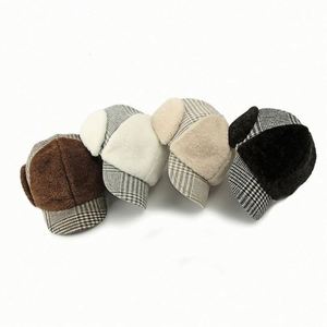 Casquette de baseball pour femme, nouvelle collection automne-hiver, avec protège-oreilles rembourrés, casquette chaude en peluche - Product Image 3