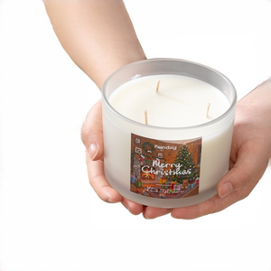 <span class=keywords><strong>Bougie</strong></span> d'aromathérapie en cire végétale personnalisée, avec couvercle miroir métallique, pour décoration intérieure, ambiance de Noël et cadeau de fêtes, pour l'exportation - Product Image 1