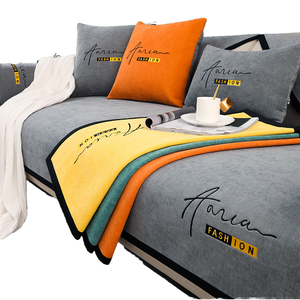 <span class=keywords><strong>Funda</strong></span> Antideslizante de Chenilla de Alta Calidad, Estilo Europeo, Diseño Sólido, para Sofá Seccional, <span class=keywords><strong>Sillón</strong></span>, Perros, Gatos, Mascotas - Product Image 1