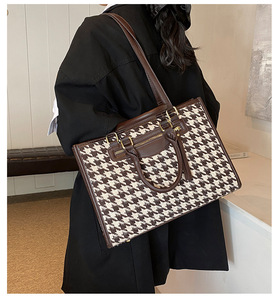 Borsa a tracolla firmata da donna per la vendita calda borse a quadri alla <span class=keywords><strong>moda</strong></span> per giovani e grandi borse Tote - Product Image 2