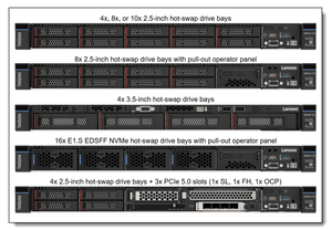 SR645 V3 5e génération AMD EPYC jusqu'à 160 cœurs, 4x disques 3,5” 12x 2,5” ou 16x disques EDSFF, 4x GPU à largeur unique - Product Image 3