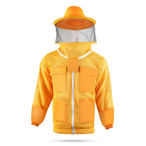 Traje de apicultura de protección Premium Chaqueta ventilada con cremallera de velo de capucha redonda para principiantes y apicultores comerciales - Product Image 1