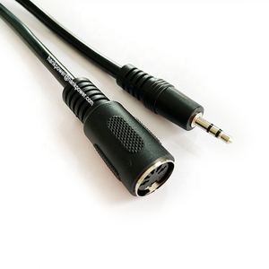 Câble <span class=keywords><strong>MIDI</strong></span> 5 broches DIN femelle vers prise jack 3,5 mm 3 pôles pour guitare, microphone, système audio - Product Image 2