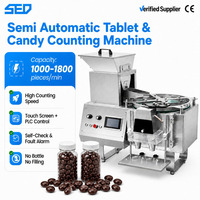 Système de contrôle PLC numérique à écran tactile haute précision 1 %, 1000-1800 pièces/min, semi-automatique, double sortie, pour pilules, comprimés et bonbons