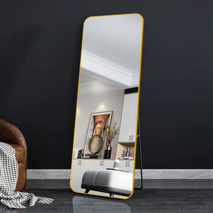 <span class=keywords><strong>Miroir</strong></span> sur pied extra large à cadre industriel, pleine longueur, 3 mm d'épaisseur - Product Image 1