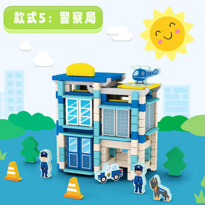 Juguetes de Madera Bloques Construir <span class=keywords><strong>Casa</strong></span> <span class=keywords><strong>Arquitecto</strong></span> Niños Rompecabezas Educativo Regalo - Product Image 4