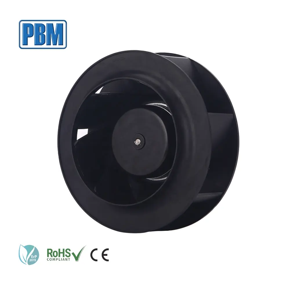 190mm DC 24V EC Motor Ceiling Centrifugal Fan with Plastic Backward Impeller