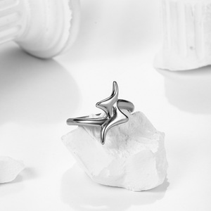 Anillo de <span class=keywords><strong>gaviota</strong></span> minimalista de acero inoxidable VAF Anillo Minimalista De <span class=keywords><strong>Gaviota</strong></span> De Acero Inoxidable Edelstahl - Product Image 3