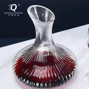 אלכסוני פה עגול יין לגין יין Decanting קריסטל זכוכית יין לגין