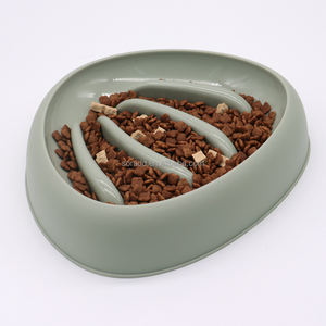 Mangkuk anjing pengumpan lambat bentuk desain cangkang, piring makan lambat PP Premium naik tidak licin - Product Image 4