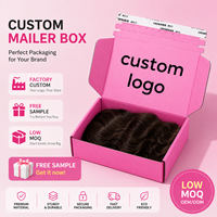 Boîtes d'expédition en papier kraft biodégradable avec bande déchirable pour vêtements, pulls, cadeaux de fête, avec logo personnalisé