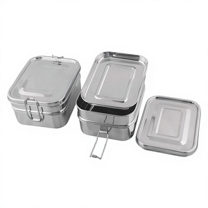Durable Eco-Friendly Stainless Steel <b>Lunch</b> <b>Box</b> Leak-Proof Lid Freshness Preservation Compartments for School Office Travel Use - Product Image 1