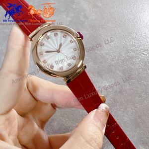 Montre-bracelet de luxe à quartz BVGRI pour femme, étanche, bracelet en cuir, cadran ovale en alliage et verre, aiguilles tendance, mouvement Ronda, idéale pour les affaires - Product Image 2