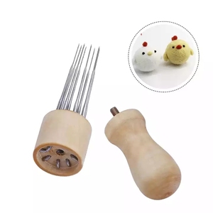 Strumenti per infeltrimento ad ago in feltro di lana manico in legno strumenti in feltro di lana - Product Image 2