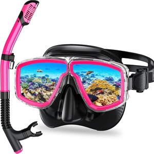 Máscara de Snorkel con Snorkel de Punta Seca, Antivaho, de Silicona, Equipo de Buceo, Talla Única - Product Image 2