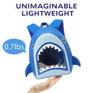 NOHOO impermeabile in neoprene cartone animato <span class=keywords><strong>squalo</strong></span> zaino per bambini <span class=keywords><strong>borse</strong></span> da scuola di alta qualità per studenti - Product Image 2
