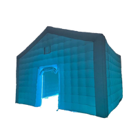 Tentes de chapiteau gonflables personnalisées, tente de boîte de nuit cubique gonflable avec lumière LED