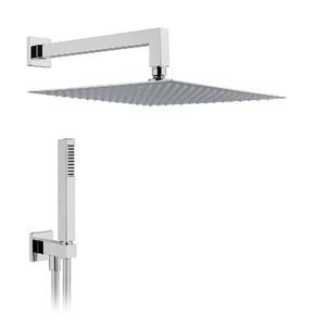 Kit de Ducha Quadrol con Cabezal de 250x250mm, Brazo de 350mm y Ducha de Lluvia para Baño - Product Image 1