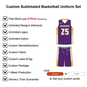 Jersey Basket Sublimasi Custom Print Seragam Basket Anak Laki-Laki Bahan Bernapas Cepat Kering Waktu Pengerjaan Sampel 7 Hari - Product Image 2
