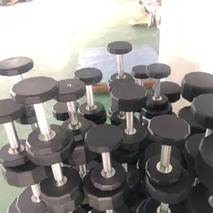 commercial gym equipment free weights PU dumbbell PU dumbbell Free Weights Set Black Urethane PU Round Dumbbell