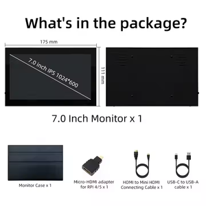 Bán Hot 7 inch 1024*600 <span class=keywords><strong>Raspberry</strong></span> <span class=keywords><strong>Pi</strong></span> Bảng điều khiển công nghiệp HD-MI/USB Giao diện hiển thị di động LCD module - Product Image 5