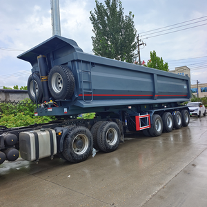 Semirremolque Volquete Trasero en Forma de U de 3 Ejes Fengniao para Transporte de Carga Pesada con Cilindro Hidráulico de Acero de 80 Toneladas - Product Image 4