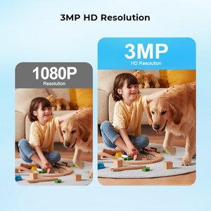 Moniteur bébé IP <span class=keywords><strong>sans</strong></span> <span class=keywords><strong>fil</strong></span> 3MP de haute qualité avec suivi automatique Vision nocturne <span class=keywords><strong>Interphone</strong></span> audio bidirectionnel Conception mignonne Haute visibilité - Product Image 4