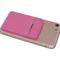 Pochette de poche pour téléphone mince et extensible de haute qualité porte-carte et portefeuille en tissu Double portable avec bâton pour cartes d'identité et de crédit