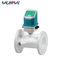 Medidor de Flujo Ultrasónico Industrial Yunyi de Alta Precisión OEM, Conexión de Brida Multimedios, Tipo de Tubería en Línea con Abrazadera para Agua, Precisión del 0.1%