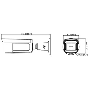 HIK 6MP acusense cơ giới Varifocal Bullet mạng Máy ảnh DS-2CD2663G2-IZS 4x zoom an ninh máy ảnh - Product Image 6