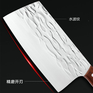 Cuchillo de cocina forjado, acero inoxidable con acabado espejo, cuchillo de cocina afilado, no requiere afilado, adecuado para vendedores ambulantes. - Product Image 4