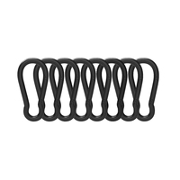 Crochets mousquetons noirs en acier inoxydable 304, résistants à la corrosion, style standard de production en usine