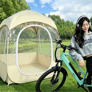 Tente de observation transparente en PVC pour véranda 2x3m, tente de camping portable d'extérieur monocouche blanc cassé pour printemps, automne et hiver - Product Image 3