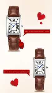 นาฬิกาคู่รัก SANDA 1150 รุ่นหรู สายหนังทนทาน หน้าปัดทรงสี่เหลี่ยม แสดงผลแบบอนาล็อก กันน้ำ เหมาะสำหรับเล่นกีฬา ลำลอง ธุรกิจ ทั้งผู้หญิงและผู้ชาย - Product Image 6