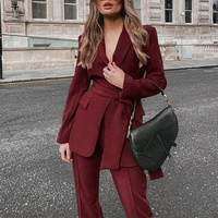 Costume professionnel élégant et décontracté pour femmes, best-seller du printemps et de l'automne - Ensemble de costume formel à la mode de style européen.