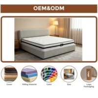 Zerlegbares Polsterbett im italienischen Stil, verstellbar, cremefarben, weich, komprimierter Körper, für modernes Zuhause, Hotel, Innenbereich